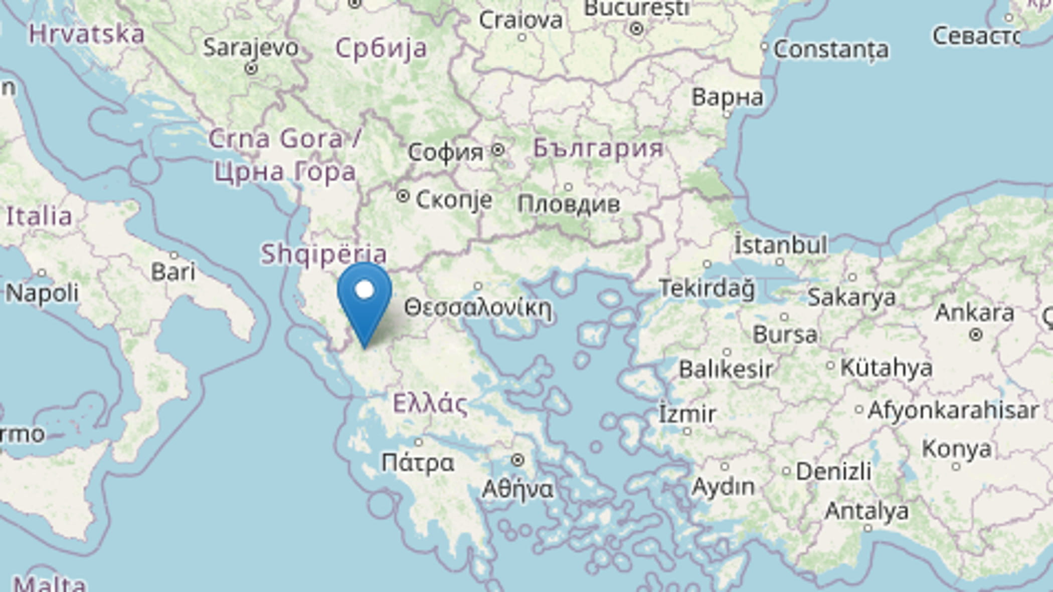 Yunanistan'da 5,5 büyüklüğünde deprem. Güney İtalya'da da hissedildi