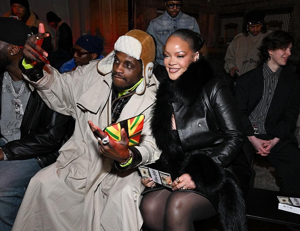 A$AP Rocky e Rihanna a una sfilata a New York lo scorso febbraio
