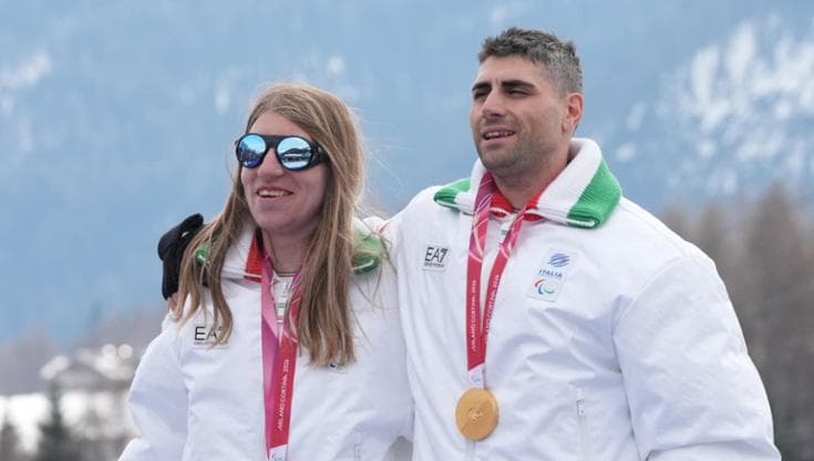Chiara Mazzel con la guida Nicola Cotti Cottini