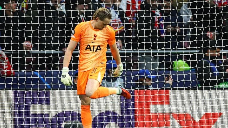 Kinsky da incubo in Atletico-Tottenham: due papere, tre gol, sostituito dopo 16’, rientra Vicario
