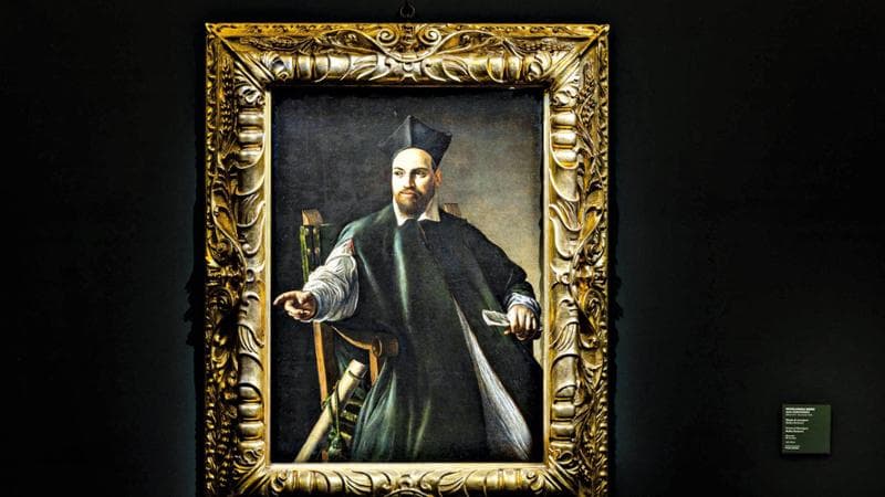 Una foto di Alessio Panunzi Studio distribuita dall'Ufficio Stampa di Palazzo Barberni mostra il Ritratto di Monsignor Maffeo Barberini di Caravaggio, durante l'esposizione a Palazzo Barberini nel 2024. Il capolavoro è stato acquisito dallo Stato italiano per 30 milioni di euro. ROma, 10 marzo 2026. HANDOUT ALESSIO PANUNZI STUDIO / PALAZZO BARBERINI
+++ ANSA PROVIDES ACCESS TO THIS HANDOUT PHOTO TO BE USED SOLELY TO ILLUSTRATE NEWS REPORTING OR COMMENTARY ON THE FACTS OR EVENTS DEPICTED IN THIS IMAGE - NO ARCHIVING - NO LICENSING - MUST CREDIT ALESSIO PANUNZI STUDIO - NPK +++