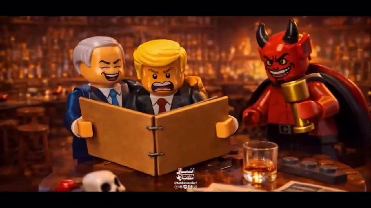 Trump, il diavolo e Netanyahu in stile Lego: il video di propaganda diffuso da Teheran