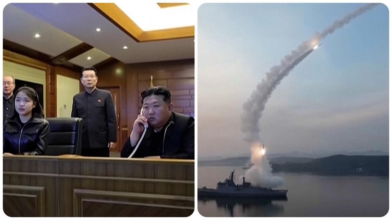 Corea del Nord, Kim Jong Un assiste a un imponente test missilistico con la figlia