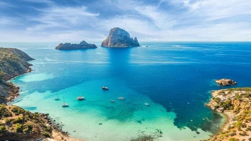 Isole Baleari, Ibiza e Formentera viste da spiagge incontaminate