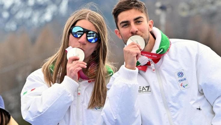 Chiara Mazzel con la guida Fabrizio Casal