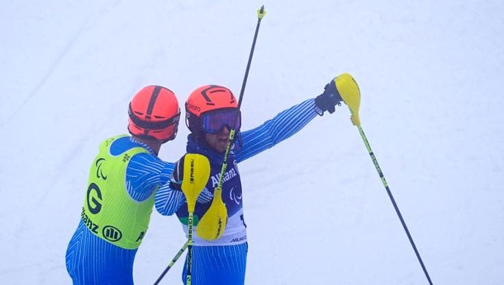 Giacomo Bertagnolli e la sua guida Andrea Ravelli