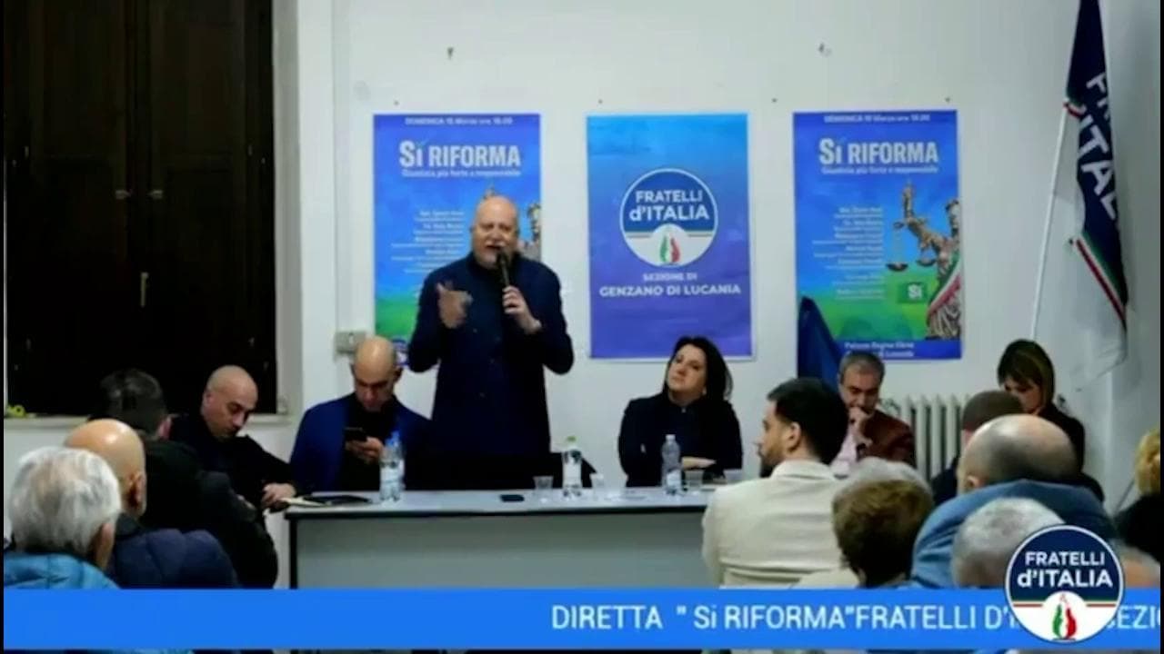 Referendum, il deputato FdI Aldo Mattia all’evento per il sì: “Utilizzate il sistema clientelare”