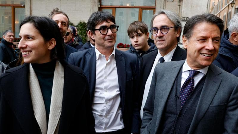Elly Schlein, Nicola Fratoianni, Angelo Bonelli e Giuseppe Conte