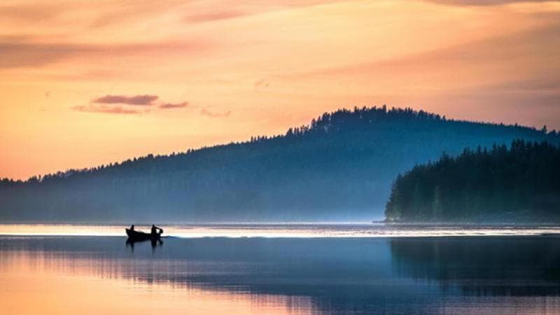 Il tramonto in Finlandia