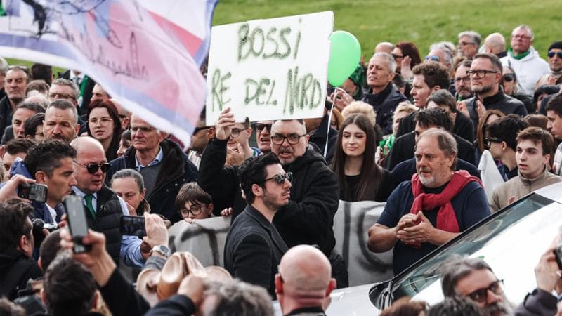 Pontida (Bergamo), 22 marzo: l'ultimo saluto a Umberto Bossi