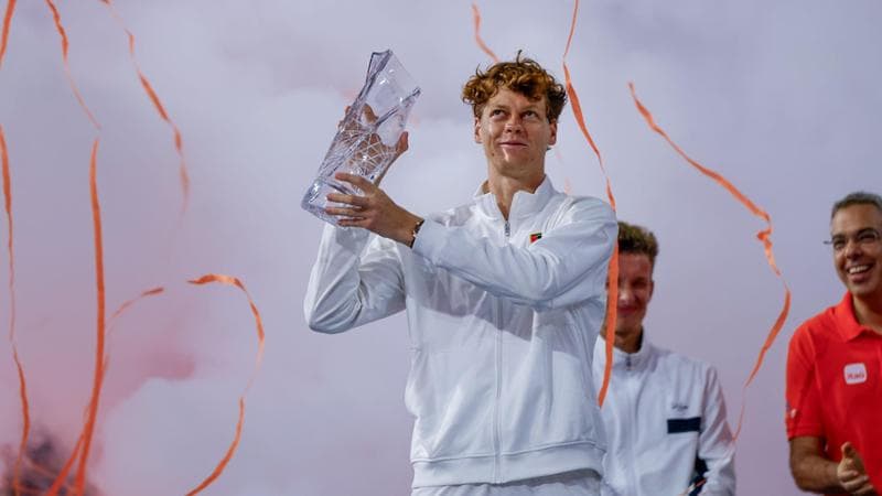 Sinner dopo la vittoria a Miami