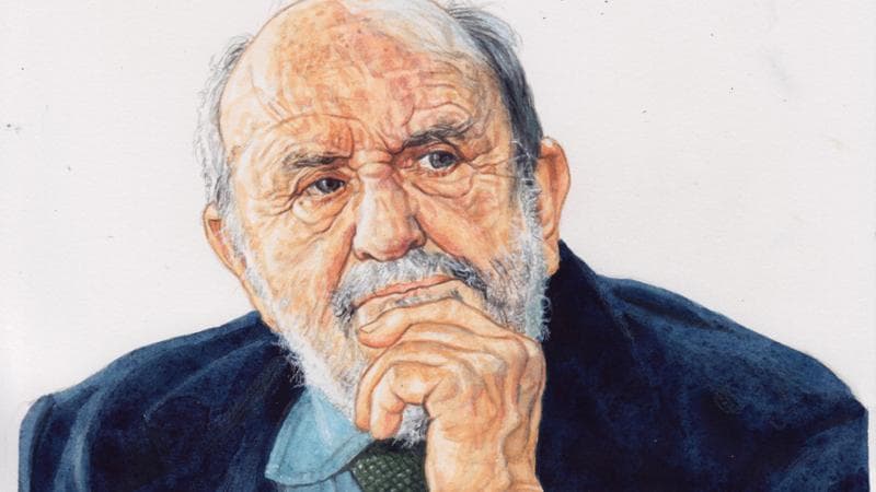 Umberrto Galimberti in un ritratto di Riccardo Mannelli
