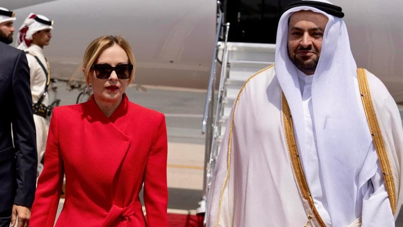Doha (Qatar), 4 aprile: la presidente del Consiglio Giorgia Meloni