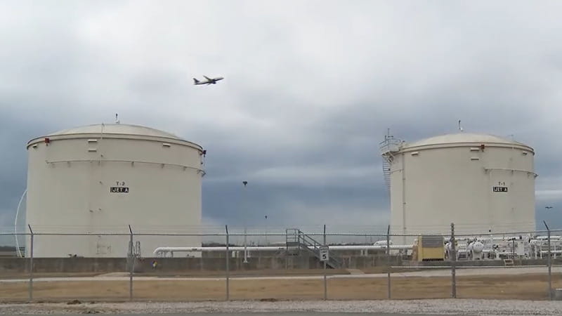 Depositi di jet-fuel, carburante per aerei