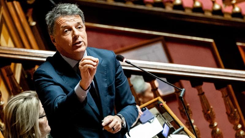 Roma, 9 aprile: Matteo Renzi in Senato