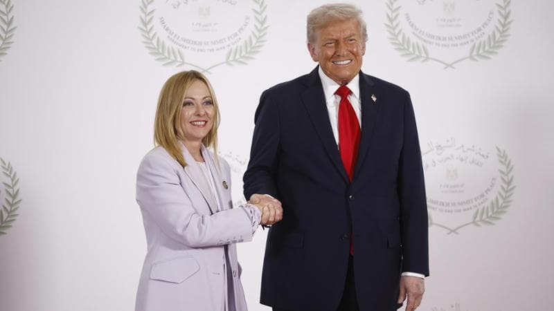 Giorgia Meloni con Donald Trump