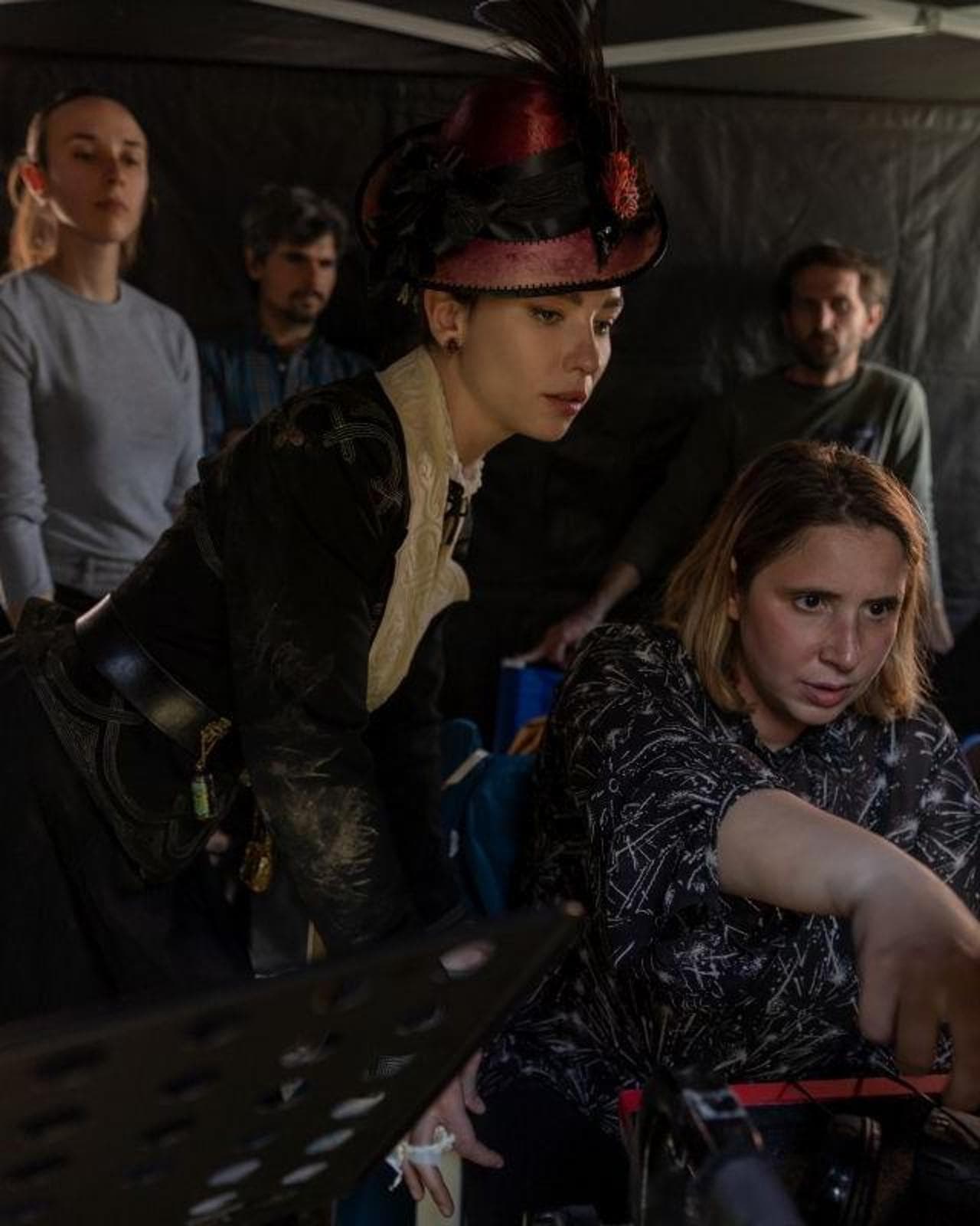 Sul set con Letizia Lamartire