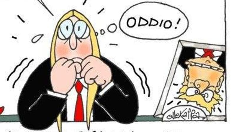 Meloni condanna Trump nella vignetta di Ellekappa