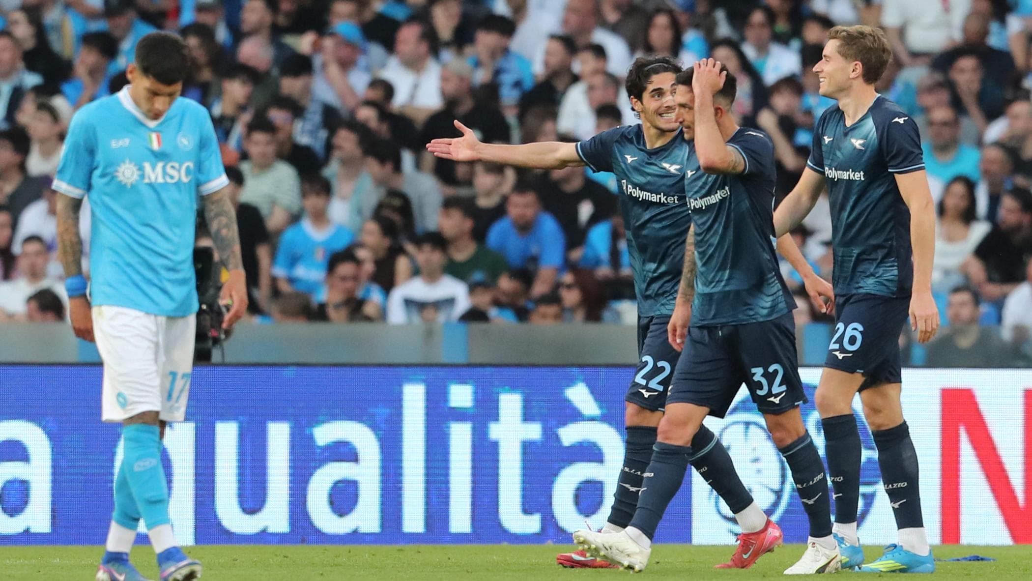 Il Napoli cade al Maradona con la Lazio (0-2): per l’Inter strada spianata verso lo scudetto