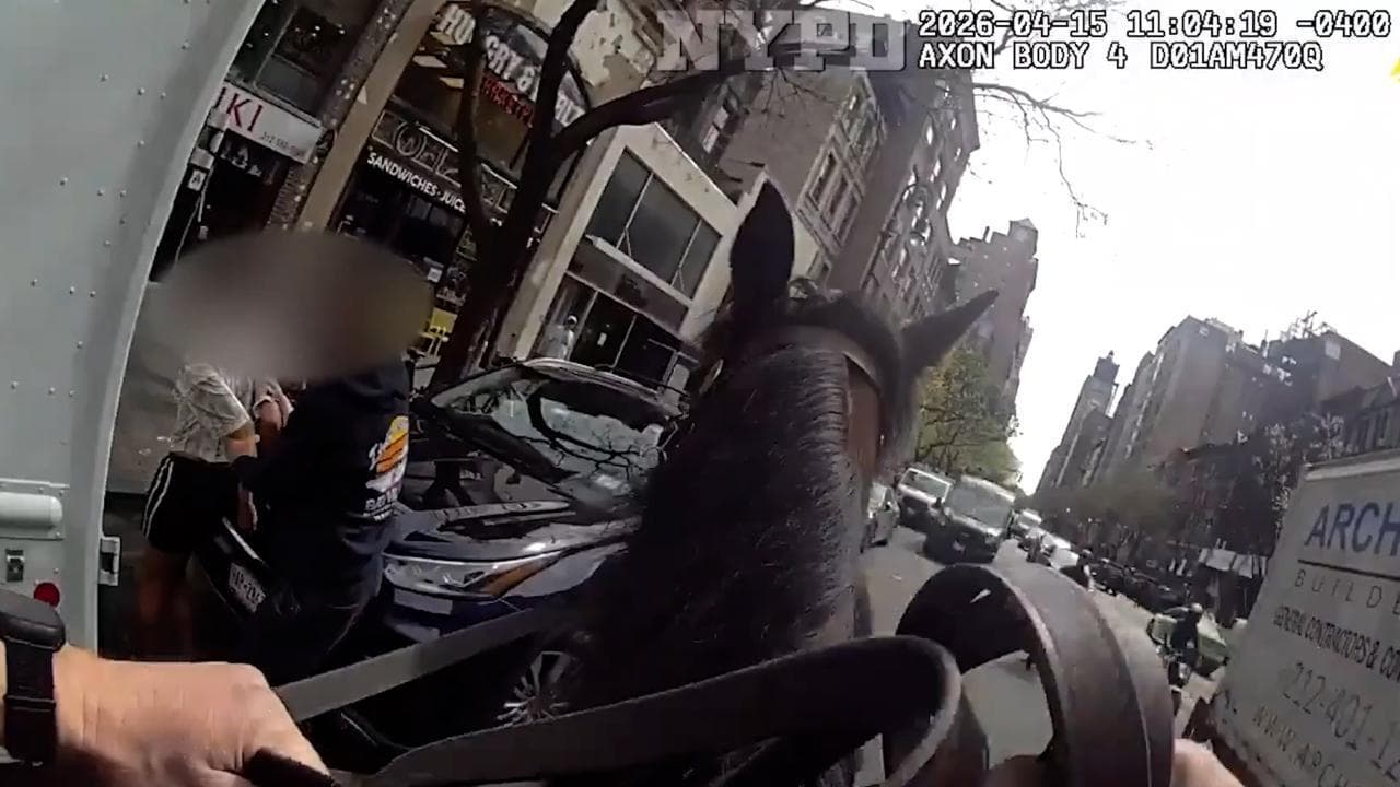 New York, il poliziotto a cavallo insegue un ladro: le spettacolari immagini dalla bodycam