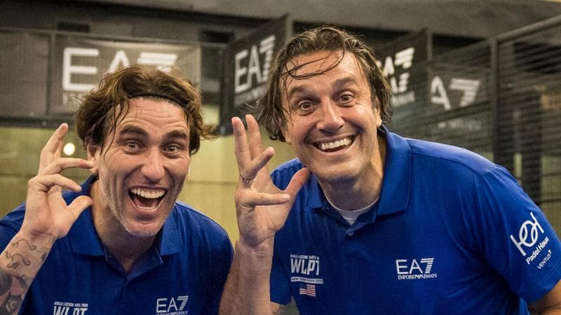 Luca Toni e Luca Ceccarelli dopo il successo a New York