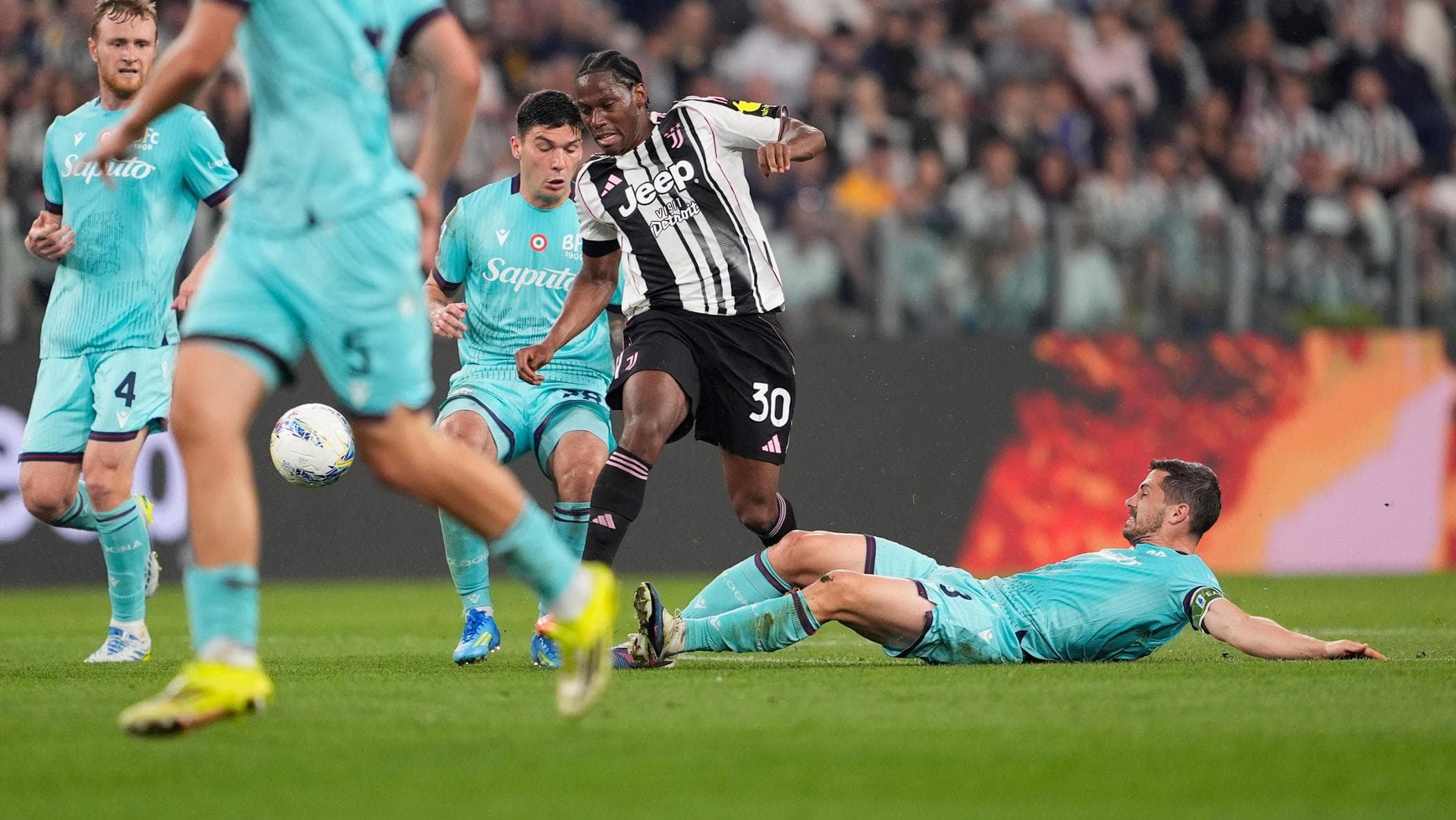 Azione di gioco Juve Bologna