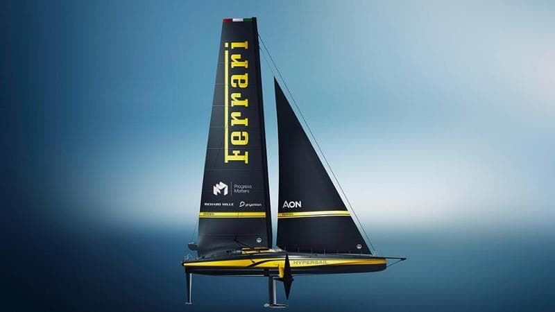 La Ferrari presenta il monoscafo Hypersail da 100 piedi, la nuova frontiera nella navigazione oceanica