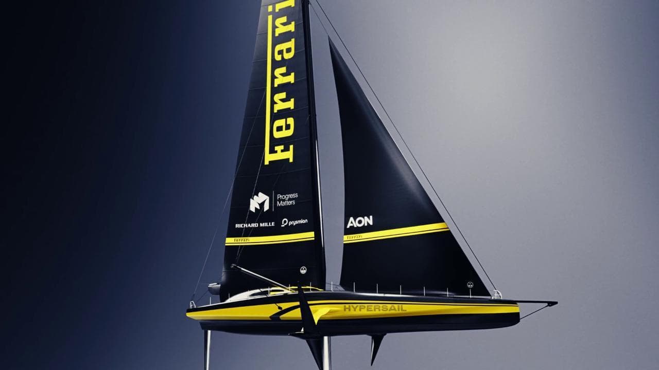 Ferrari Hypersail: svelata la livrea del bolide a vela del Cavallino: non c'è il rosso