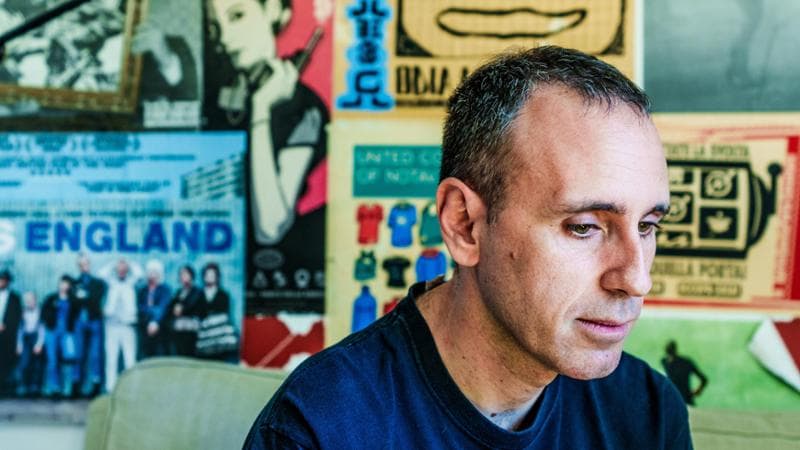 Michele Rech, Zerocalcare, 42 anni, nella sua casa di Rebibbia a Roma (Luigi Narici)