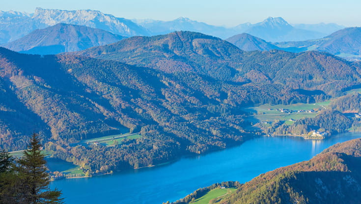 Il lago Fuschlsee nella regione del Salzkammergut © SalzburgerLand Tourismus