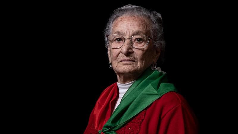 Flora Monti, classe 1931. Originaria di Monterenzio, sull’Appennino bolognese, è stata una delle più giovani staffette partigiane della Resistenza (Matteo Cesari e Paolo Cagnacci)