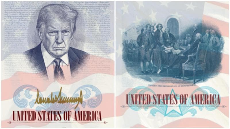Anteprima: Trump finisce anche sui passaporti Usa: ecco il restyling con il volto accigliato del pre…