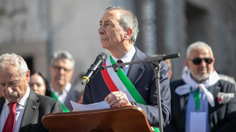 Milano, 25 aprile: il sindaco Giuseppe Sala