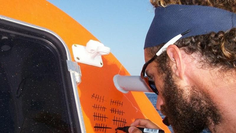 immagini dal doc Rotta che racconta la traversata dell’Atlantico di Alex Bellini.
