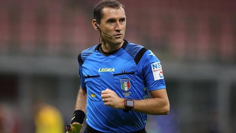 Schenone durante Milan-Atalanta nel 2020