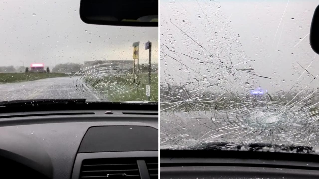 Stati Uniti, grandinata record in Missouri: i chicchi di ghiaccio spaccano il parabrezza dell'auto
