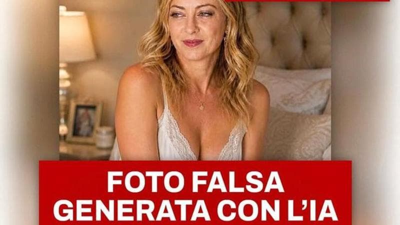 Anteprima: Meloni rilancia sua foto in lingerie generata con l’IA: “Deepfake pericolosi, colpiscono…