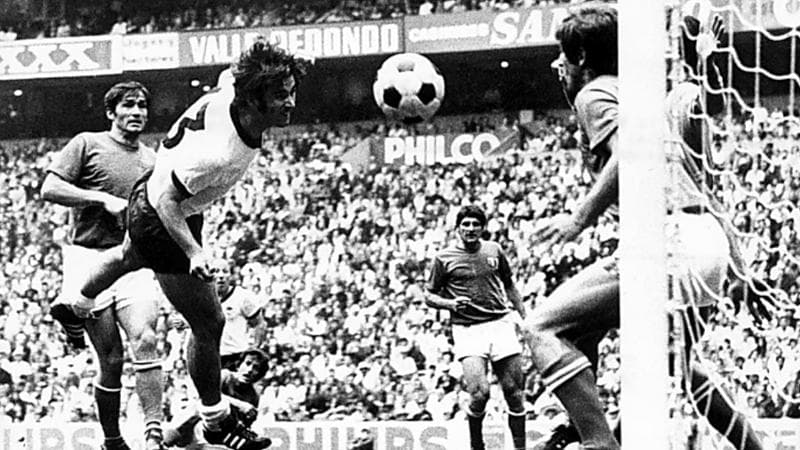 il gol di Gerd Müller nella semifinale Italia-Germania ai Mondiali del 1970, vinta poi dagli azzurri con un 4-3 ai supplementari (Getty images)