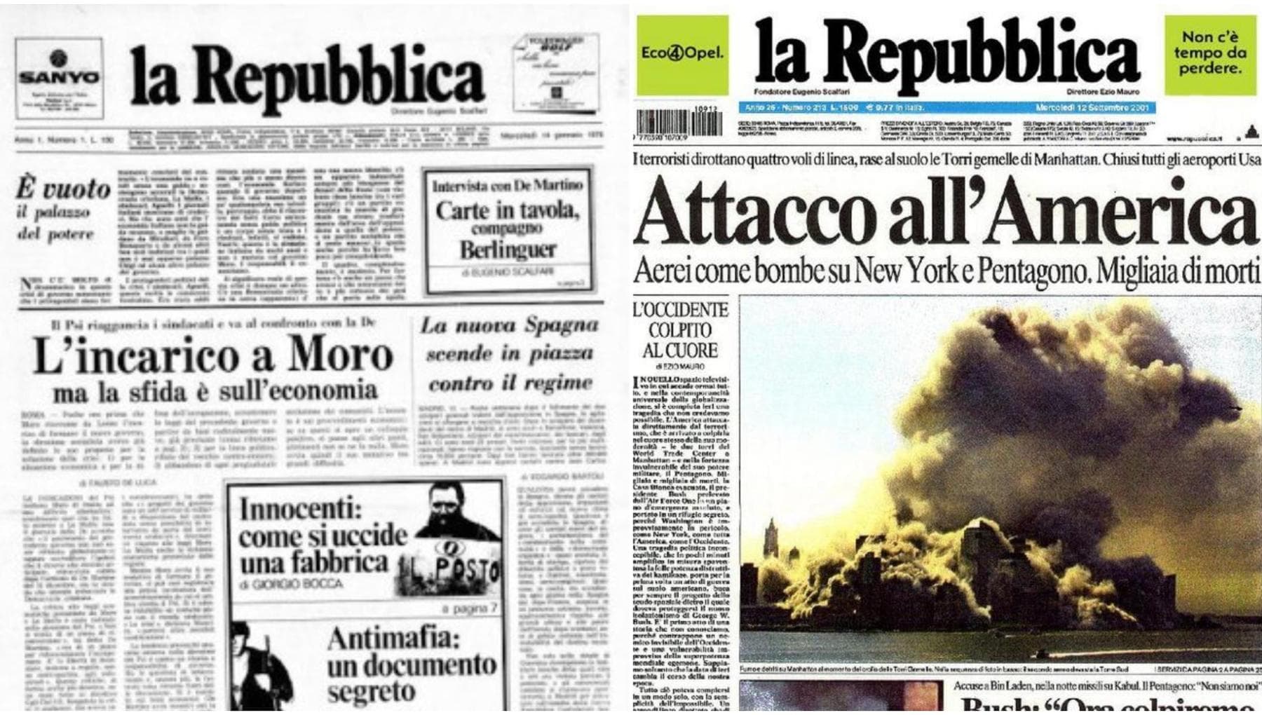 Dal 14 maggio in regalo con Repubblica le prime pagine che hanno fatto la storia del giornale