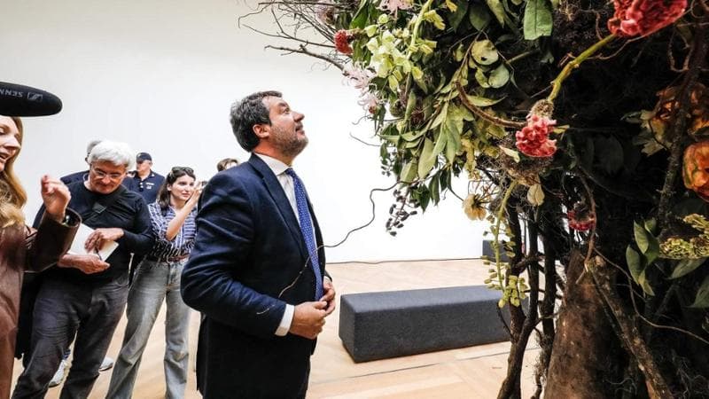 Venezia, 8 maggio: Matteo Salvini visita il padiglione di Mosca
