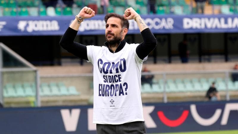 Fabregas esulta al termine della partita