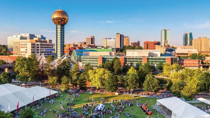 Il Sunsphere, simbolo di Knoxville