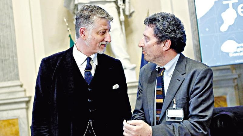 Alessandro Giuli e Pietrangelo Buttafuoco
