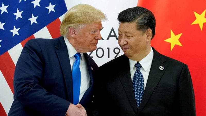 Donald Trump con Xi Jinping nell'incontro del 13 maggio