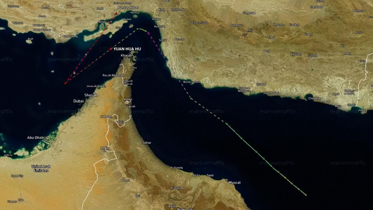 Iran, super-petroliera cinese attraversa lo stretto di Hormuz: l'animazione del passaggio
