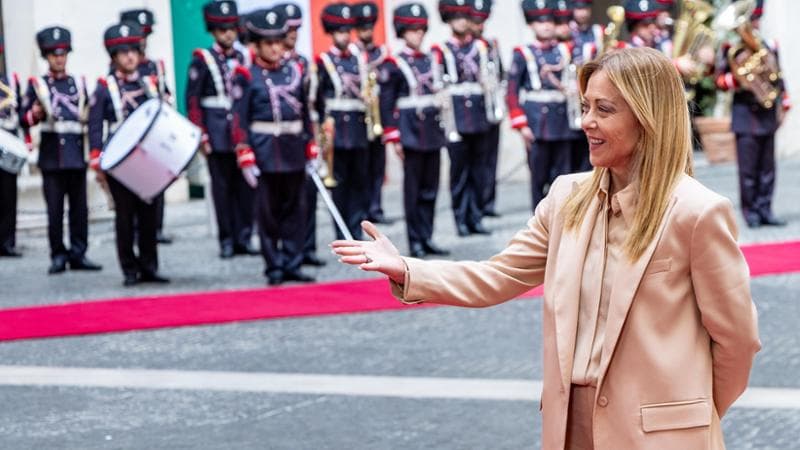 Roma, 18 maggio: la premier Giorgia Meloni a palazzo Chigi