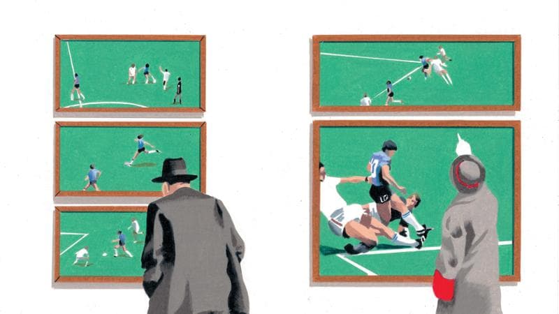 le illustrazioni di Antonio Pronostico: Maradona 1986, Cruijff 1974 e Baggio 1990