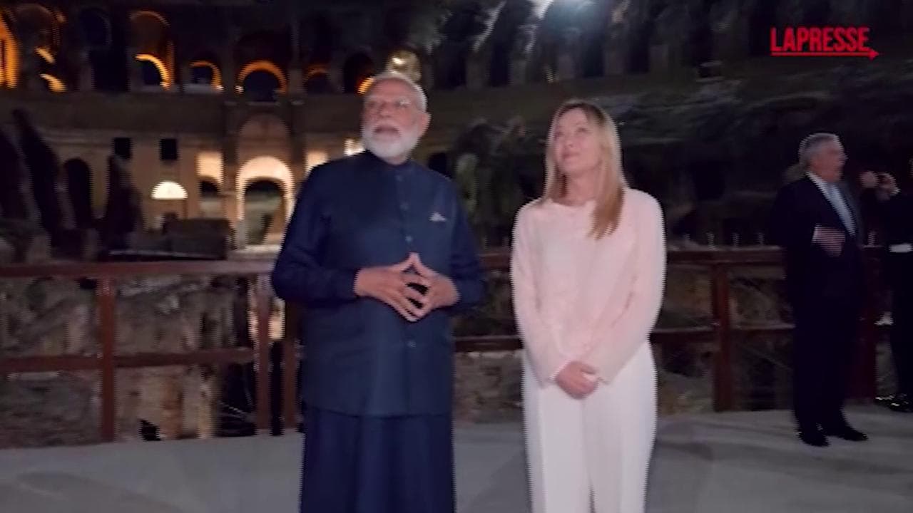 Roma, serata benvenuto di Meloni per Modi: terrazza e cena panoramica, poi il Colosseo in notturna