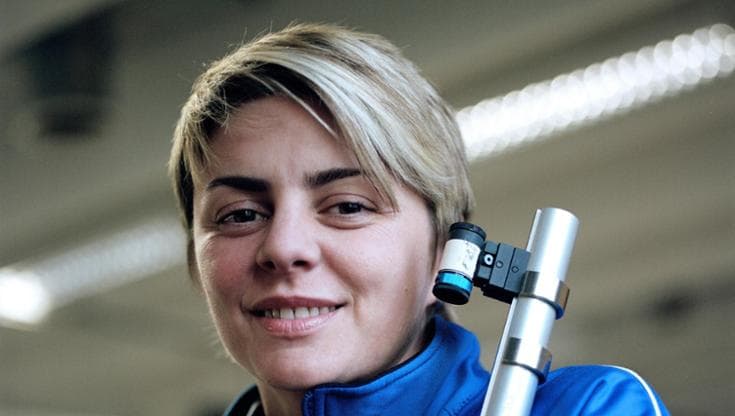 Valentina Turisini in una foto della sua carriera di atleta