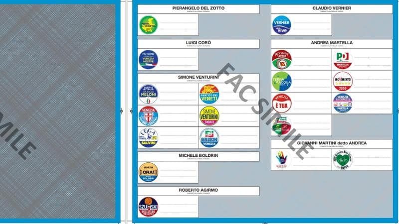 Anteprima: Comunali a Venezia 2026: a che ora, come si vota e il fac simile della scheda elettorale